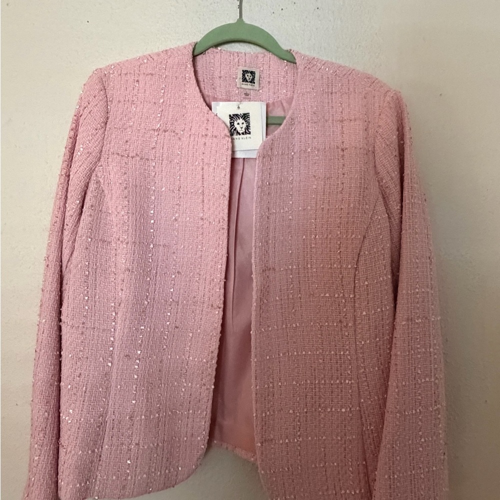 Anne Klein Textured Pink Blazer